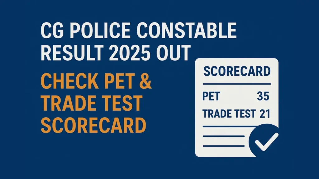CG Police Constable Result 2025 Out