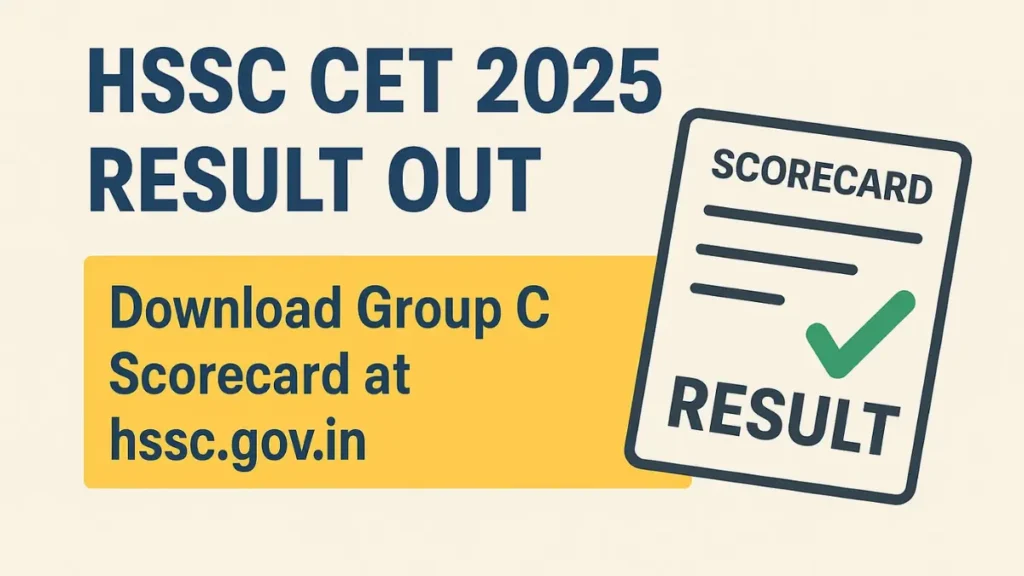 HSSC CET 2025 Group C Result