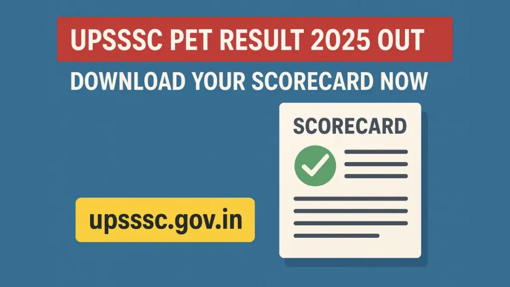 UPSSSC PET Result 2025 Out