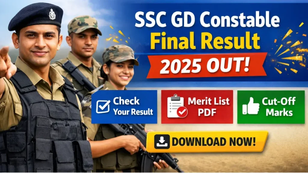 SSC GD Constable Final Result 2025 Out