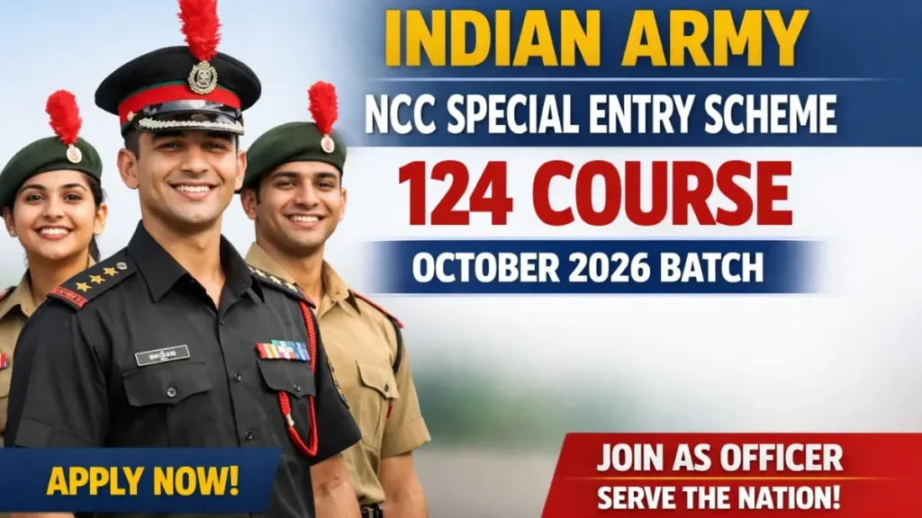 Indian Army NCC Special Entry Scheme 124 Course (October 2026 Batch)