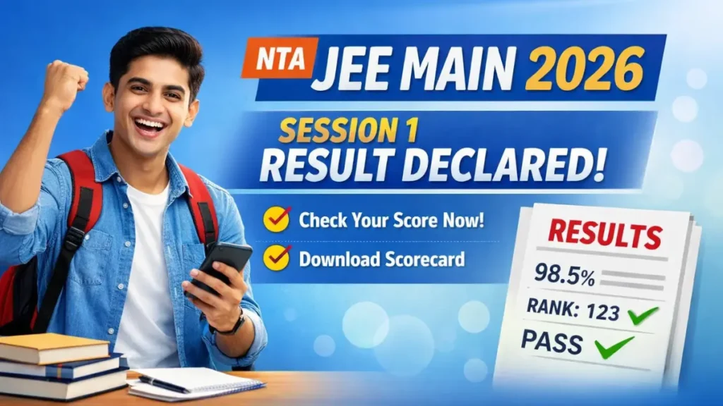NTA JEE Main Result 2026 Session 1