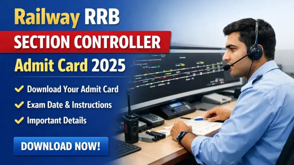 Railway RRB Section Controller Admit Card 2025